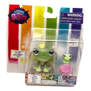 Littlest Pet Shop Figures Viridia Jadegleam 42  Newt 43 LPS New On Card